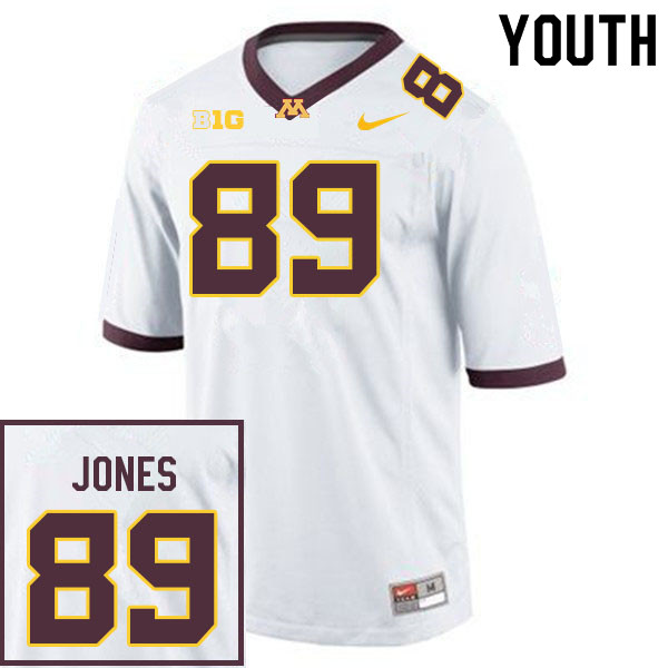 Youth #89 Nathan Jones Minnesota Golden Gophers College Football Jerseys Sale-White